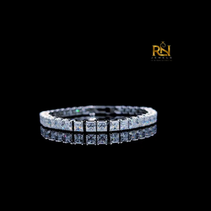 Imperial Princess Track Bracelet Lab Grown Diamond Tennis Link Bracelet 9K 14K 18K <b>Solid</b> <b>Gold</b> Fine Jewelry - Product Image 3