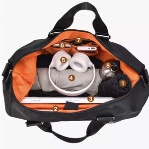 Sac de voyage personnalisé résistant à l'eau, grand sac de sport avec compartiment avant, sangle réglable et poignées de transport durables - Product Image 2