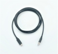 Câble de charge rapide USB 3.0 Type C mâle 3A, 1,8 mètre, boîtier en PVC noir, contact plaqué or, nickelé pour ordinateur portable