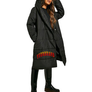 Veste matelassée réversible en coton, nouvelle collection hiver, couleur personnalisée, imperméable, à capuche, tricotée, pour homme, broderie imprimée - Product Image 2