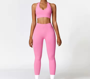 Nuevo Conjunto de Yoga Personalizado para Mujer, Ropa de Yoga para Pilates, Conjunto de Yoga Transpirable de Secado Rápido sin Costuras - Product Image 5