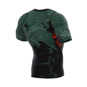 Chemises de compression de sport pour hommes de bonne qualité, en spandex et polyester, pour la course à pied, le fitness, le BJJ, avec design par sublimation, séchage rapide - Product Image 5