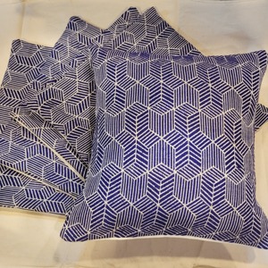 Boho Linen Woven <b>Throw</b> Pillow Covers 18x18 Inch Square Striped Decorative Removable & Washable - Product Image 4
