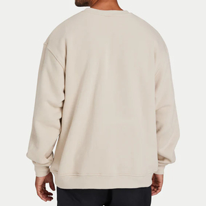 Sudadera de Cuello Redondo Extra Grande para Hombre, Color Sólido, Felpa de Algodón, Estilo Casual para Otoño - Product Image 2