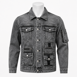 Veste en jean d'hiver pour homme de qualité supérieure, tissu en jean durable, coupe confortable, coutures de qualité, design élégant, usage quotidien décontracté, chauffante - Product Image 1