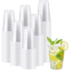 Set di 300 Bicchieri di Plastica Trasparenti Usa e Getta da 12 oz, Bicchieri per Bevande Fredde da 12 Once per Feste, Picnic, Barbecue, Viaggi ed Eventi Natalizi - Product Image 1