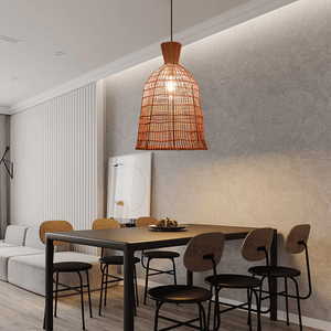 Meilleur fournisseur de lampes suspendues en bambou et rotin, luminaire tissé à la main pour la conception d'hôtels - Product Image 3