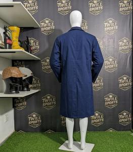 Customized Unisex Navy Blue Polyester Woven Lab Coat Hospital Uniform with Needle Detection ISO Certified for Men and Women - Product Image 5