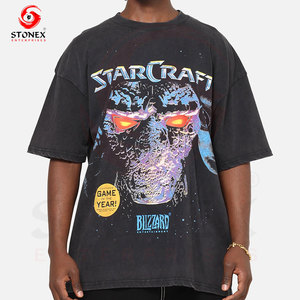 เสื้อยืดผู้ชายคุณภาพสูงขายส่ง สไตล์ใหม่ แบรนด์สตรีทแวร์ ทรงโอเวอร์ไซส์ ผ้าฝ้ายแท้ 100% ระบายอากาศได้ดี เป็นมิตรกับสิ่งแวดล้อม - Product Image 1