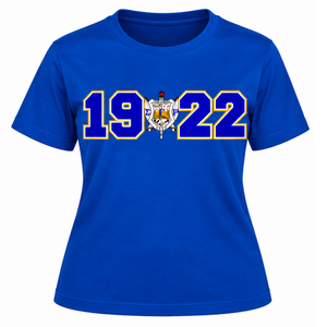 ซิกมาแกมมาโร 1922 เสื้อยืดสีน้ำเงินรอยัลพิมพ์ลายกราฟิกแขนสั้นคอกลมเสื้อผ้าชมรมกรีกเสื้อลำลองคลาสสิก - Product Image 3