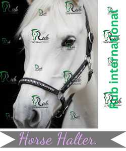 Luxury Icelandic Horse Bridle Padded <b>Leather</b> Bridle with Pink & White Crystals Custom Equestrian Gear also customize logo - Product Image 3