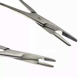 Portaagujas con tijeras, 1 unidad, acero inoxidable, 12,5 cm, 14 cm, mango dorado, pinza quirúrgica, instrumento médico profesional - Product Image 6