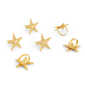 กระดาษเช็ดปากทรงกลมทำจากไม้สีทองประดับโต๊ะสำหรับปาร์ตี้ฤดูใบไม้ผลิ - Product Image 5