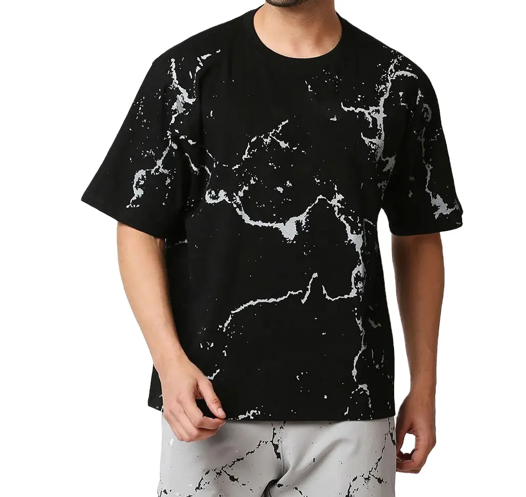 Nuovo 2024 di alta qualità stampato su misura t-shirt in cotone poliestere da uomo oversize con lavaggio acido t-shirt logo personalizzato tariffa all'ingrosso