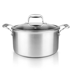 Ollas de Cocina Más Vendidas, Cacerolas de Acero Inoxidable Personalizadas, Utensilios de Cocina Metálicos con Tapa de Fabricante Indio - Product Image 2
