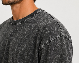 Camiseta Extra Grande Personalizada con Lavado Ácido para Hombre, Camiseta Vintage de Algodón Lavado, Estilo Urbano, Premium, Lisa, Informal - Product Image 2