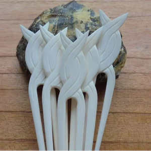 Épingle à Cheveux Écologique en Os Naturel, Support de Chignon Moderne et Traditionnel, Accessoires pour Cheveux pour Femmes et Filles, Artisanat Naturel - Product Image 1