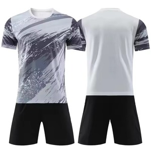 Men's Blue V-Neck Soccer Jersey Short Sleeve Moisture Wicking <b>Polyester</b> Sport <b>Shirt</b> Adult Regular Fit Team Numbers 7 - Product Image 3