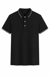 Chemise Homme Manches Courtes en Coton Piqué Couleur Unie Boutonnée Style Décontracté Coupe Classique Tissu Tricoté Respirant 180g Logo Avant - Product Image 4