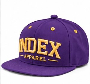 Gorra Snapback Morada de 6 Paneles Unisex con Letra Bordada en 3D Dorada, Estilo Hip Hop - Product Image 1