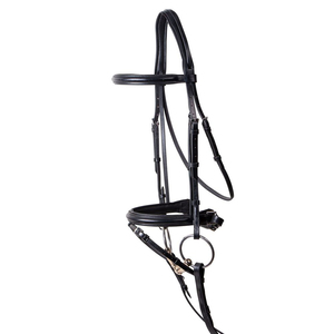 Bridon d'équitation de luxe en cuir véritable de qualité supérieure, confortable et personnalisable pour l'extérieur et les sports équestres - Product Image 2