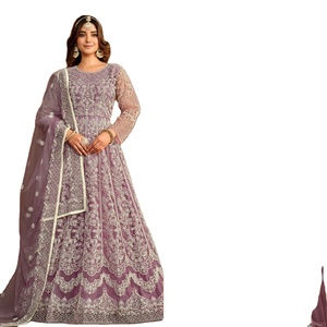 Vestidos Anarkali de Diseño para Mujer, Nuevos Trajes Festivos con Bordado Pesado y Lentejuelas para Bodas y Fiestas, Traje Salwar Kameez de Tela de Red - Product Image 1
