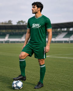 Conjunto de Uniforme de Fútbol Personalizado para Hombre, Camiseta y Pantalones Cortos de Fútbol, Transpirable, Ligero, de Secado Rápido, 100% Poliéster, Transferencia Térmica, Verano - Product Image 4