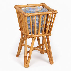 Decoración para plantas de interior, elegante soporte de mimbre hecho a mano para macetas, cesta elevada para plantas. - Product Image 4