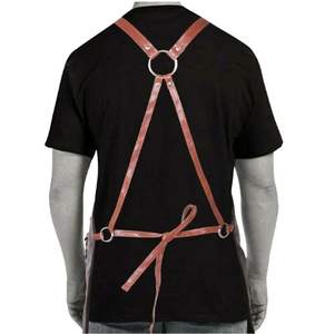 Nuevo Delantal de Trabajo de Cuero Genuino de Alta Calidad con Logotipo Personalizado, Delantal sin Mangas, Duradero, Ligero y Lavable, en Oferta - Product Image 4