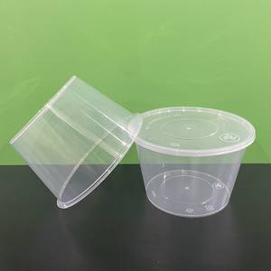 Contenants alimentaires en plastique ronds de 24 oz, les plus vendus, avec couvercles, pour boîte de conservation des aliments, transparents, compatibles micro-ondes - Product Image 4