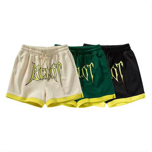 Venta al por mayor de alta calidad de los hombres de verano Streetwear Shorts 100% algodón transpirable personalizado sólido de moda transpirable de verano de los hombres - Product Image 5