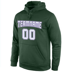 Sweat à capuche vert personnalisé pour homme, écologique, avec logo frontal, nom et numéro personnalisés, tenue d'équipe, vêtement d'hiver, service OEM - Product Image 2
