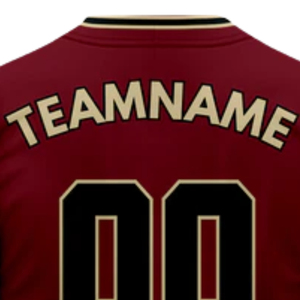 Maillot de baseball personnalisé marron avec nom et numéro de l'équipe 00, design avant et arrière, uniforme de softball couleur unie - Product Image 6