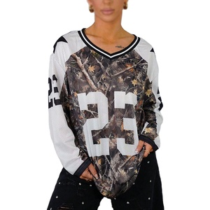 Camiseta de Fútbol Americano al por Mayor, 450GSM, Mezcla de Algodón y Malla, Impresión Personalizada, Corte Holgado, Ropa Deportiva de Alto Rendimiento - Product Image 1