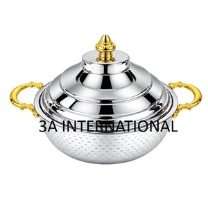 Plat de service isotherme rond en acier inoxydable pour dîner à la maison ou à l'hôtel, avec motif gravé, pour servir les aliments chauds - Product Image 3