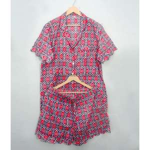 Conjunto de Pijama de Algodón 100% para Mujer, Elegante, Floral, Corto, con Bolsillos, Transpirable, de Secado Rápido, el Mejor Regalo de Navidad - Product Image 5