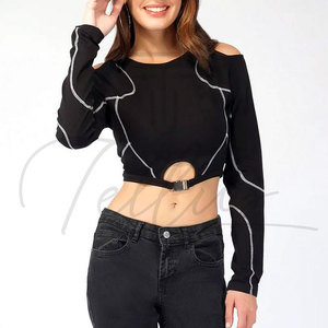 เสื้อครอปท็อปผู้หญิง ดีไซน์สวยทันสมัย ราคาถูก รับผลิตตามแบบ - Product Image 6