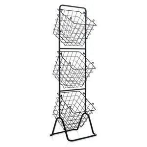 Panier en fil métallique de luxe pour la décoration hôtelière haut de gamme, panier en métal fait main pour des besoins de rangement décoratifs élégants, fabrication artisanale de luxe - Product Image 2