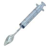Cuillère d'alimentation pour oiseaux en acier inoxydable de qualité supérieure, écologique et durable, seringue en plastique 3ml-5ml, outil d'alimentation pour oiseaux