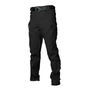 Pantalon cargo décontracté pour homme, taille élastique, coupe droite, multi-poches, style streetwear hip-hop, prix de gros - Product Image 5