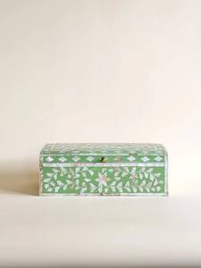 Caja de Joyería de Nácar y Hueso con Incrustaciones, Diseño Herencia, Caja Decorativa para Almacenamiento, Organizador de Anillos, Pendientes y Colección de Regalos - Product Image 4