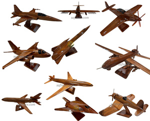 Modèle d'avion durable en bois massif 40-44cm, hélicoptère civil, idéal comme souvenir, fabriqué en usine au Vietnam - Product Image 4