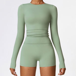 Venta al por Mayor de Conjuntos Deportivos de 5 Piezas para Gimnasio, Ropa Deportiva sin Costuras, Pantalones de Yoga, Traje Deportivo para Mujer, Conjuntos de Fitness para Gimnasio - Product Image 2