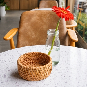 Porte-bougie rond en coquille de noix de coco naturelle fait main, multifonctionnel, pour usage alimentaire, décoration de la maison - Product Image 4