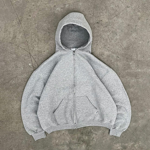 Sweat à capuche à motif uni, délavé à l'acide, imprimé Jésus Saint, coupe classique, en molleton coton/polyester, écologique, 500g, Printemps - Product Image 2