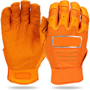 Custom Made Professional Baseball Softball Left Hand Adult Batting Gloves | Personalized Anti-Slip Leather Breathable <b>Hook</b> Loop - Product Image 1