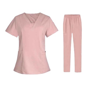 Combinaison de clinique résistante aux taches, taille ajustable, multi-poches, tenue de médecin, uniforme d'hôpital unisexe - Product Image 1