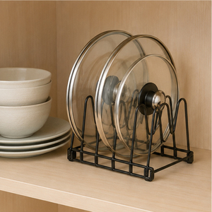 Wholesale Suppliers Iron Kitchen <b>Pot</b> Pan Storage Rack Lid <b>Holder</b> Countertop & Cabinet Cookware Organizer for <b>Pots</b> Pans and Lids - Product Image 3