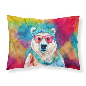 Nuevo ligero Super suave Hippie ilustraciones decorativas oso Polar tamaño estándar funda de almohada fácil cuidado funda de cojín - Product Image 1