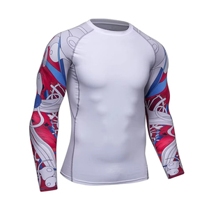 Camiseta Deportiva Personalizada de Alta Calidad para Hombre, Manga Larga, Compresión, Secado Rápido, Transpirable, Spandex/Poliéster, Ropa de Gimnasio, Sublimación OEM - Product Image 2
